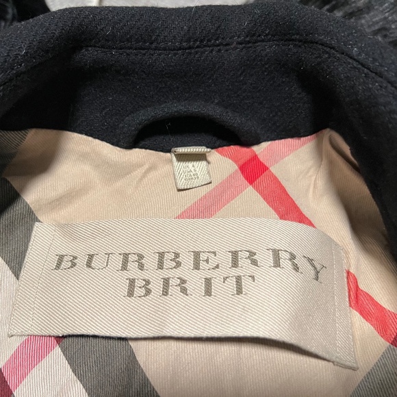 Burberry Mid-Length Wool Cashmere Trench Coat, Black, Size 6 - Picture 9 of 10